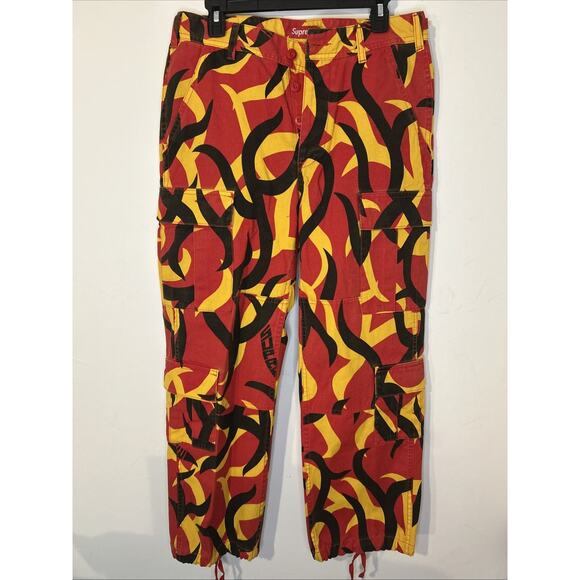 Summer 2019 Fall Winter Supreme Tribal Camo Cargo Pants Size 30